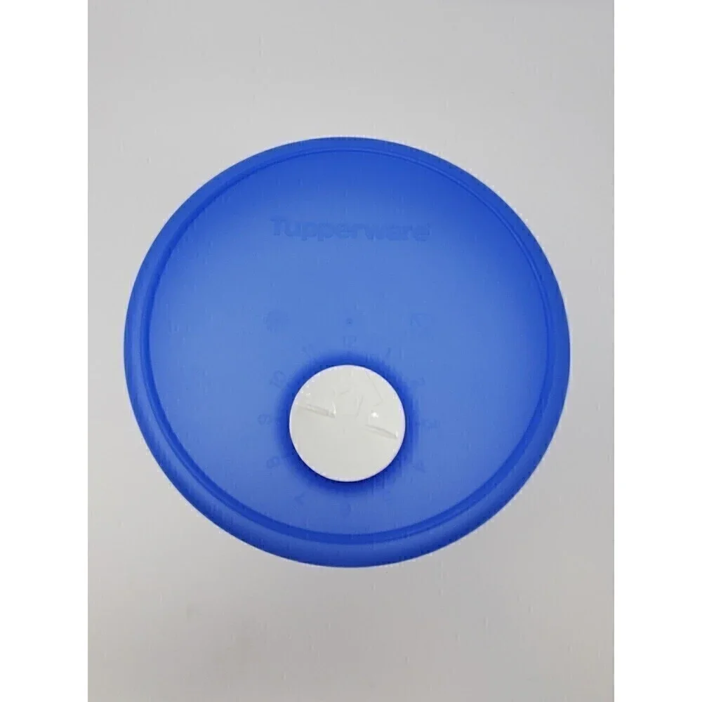 TUPPERWARE FREEZER MATE ICE CREAM SAVER ROUND BLUE LID SMART DATE DIAL #4564A-2